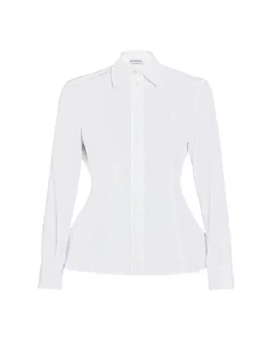 Burberry Eliza Poplin Peplum Button-Down Shirt | Thumbnail 1 Burberry Eliza Poplin Peplum Button-Down Shirt | Thumbnail 1