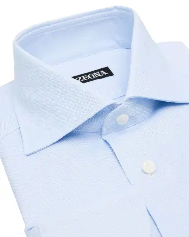 Zegna Men's Oxford Weave Cotton Dress Shirt | Thumbnail 1