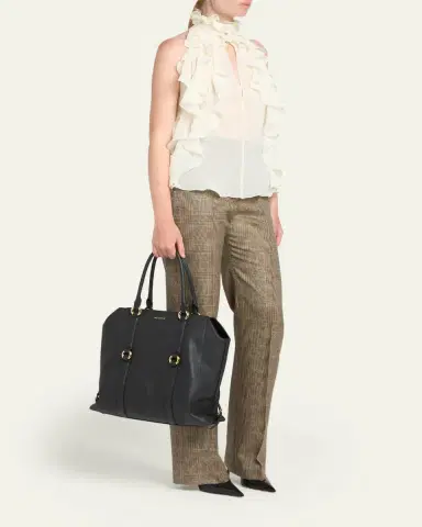 Alexander McQueen Farringdon Ring-Embellished Leather Tote Bag | Thumbnail 5 Alexander McQueen Farringdon Ring-Embellished Leather Tote Bag | Thumbnail 5