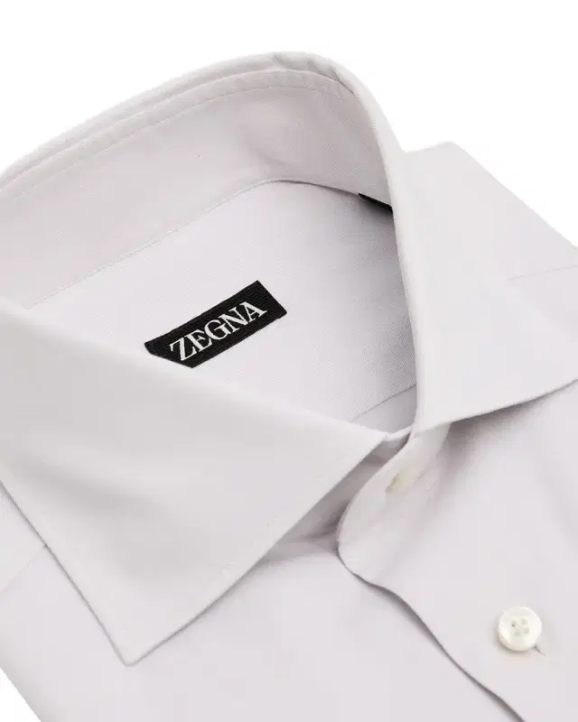 Men's Solid Cotton Twill Dress Shirt