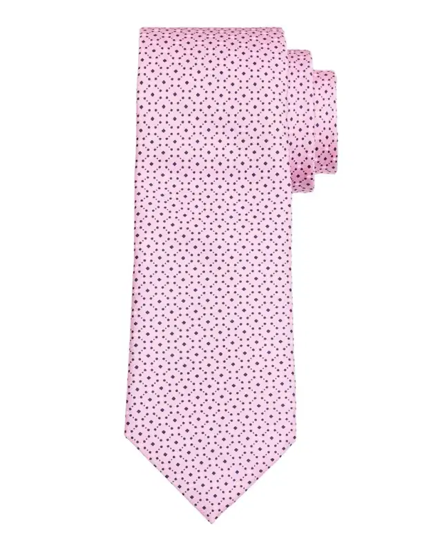 Men 's Lattice-Print Silk Tie