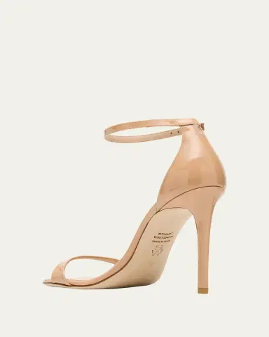 Stuart Weitzman Nudist II Patent Ankle-Strap Sandals | Thumbnail 4 Stuart Weitzman Nudist II Patent Ankle-Strap Sandals | Thumbnail 4