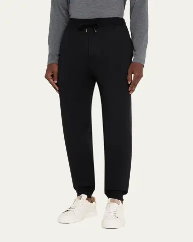 Brunello Cucinelli Men's Slim Drawstring Sweatpants | Thumbnail 4 Brunello Cucinelli Men's Slim Drawstring Sweatpants | Thumbnail 4
