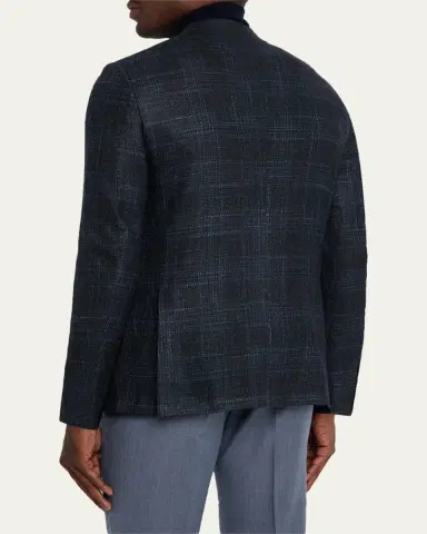 Zegna Men's Winter Crossover Check Single-Breasted Sport Coat | Thumbnail 3