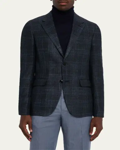 Zegna Men's Winter Crossover Check Single-Breasted Sport Coat | Thumbnail 4