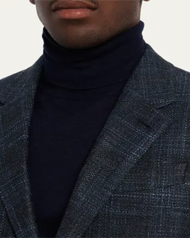 Zegna Men's Winter Crossover Check Single-Breasted Sport Coat | Thumbnail 5