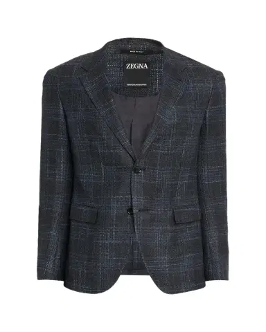Zegna Men's Winter Crossover Check Single-Breasted Sport Coat | Thumbnail 1