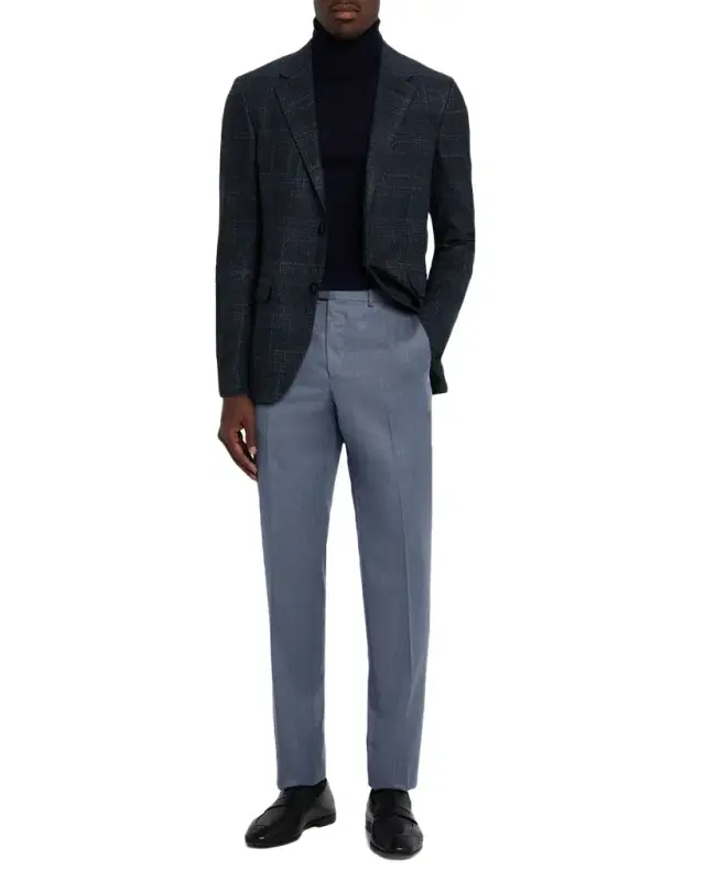 ZEGNA Men's Winter Crossover Check Single-Breasted Sport Coat