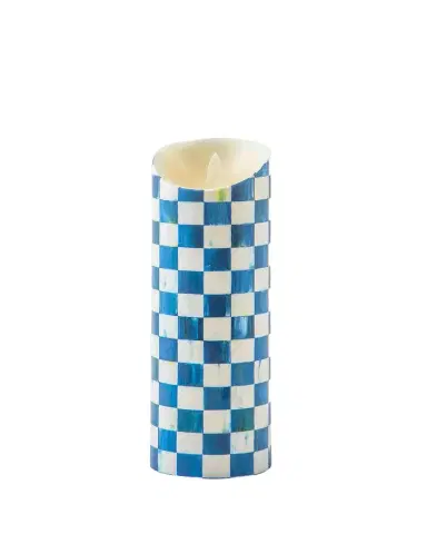 MacKenzie-Childs Royal Check Flicker Pillar Candle | Thumbnail 1