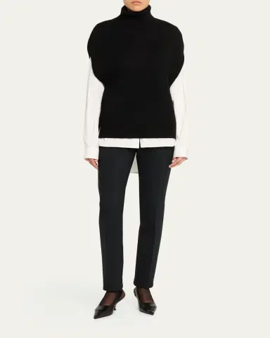 TOTEME Double-Knitted Turtleneck Cape | Thumbnail 2