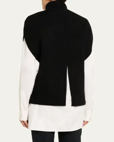 TOTEME Double-Knitted Turtleneck Cape | Thumbnail 3