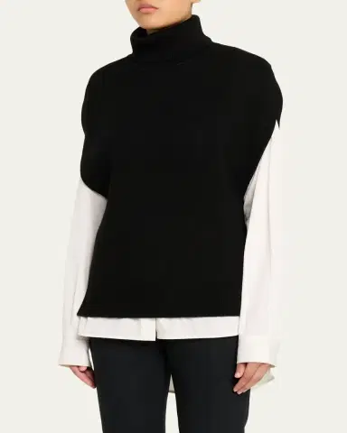 TOTEME Double-Knitted Turtleneck Cape | Thumbnail 4