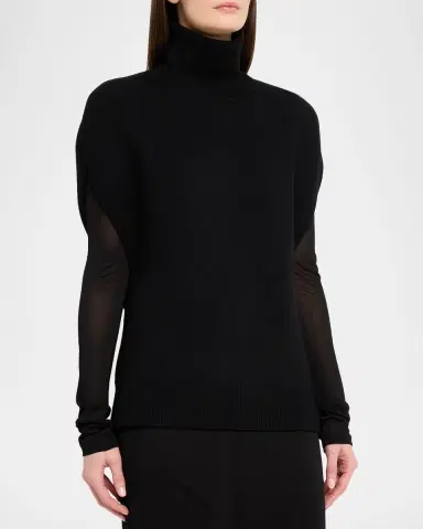 TOTEME Double-Knitted Turtleneck Cape | Thumbnail 8
