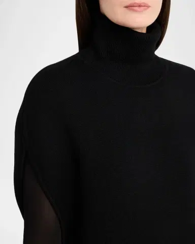 TOTEME Double-Knitted Turtleneck Cape | Thumbnail 9