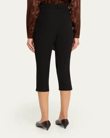 Ronny Kobo Andrew Zip-Hem Ponte Capri Pants | Thumbnail 3