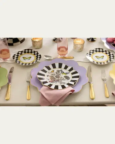 MacKenzie-Childs Butterfly Toile Dinner Plate, Lavender | Thumbnail 2