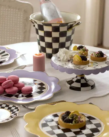 MacKenzie-Childs Butterfly Toile Dinner Plate, Lavender | Thumbnail 4