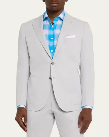 Kiton Men's Solid Cashmere Blazer | Thumbnail 4