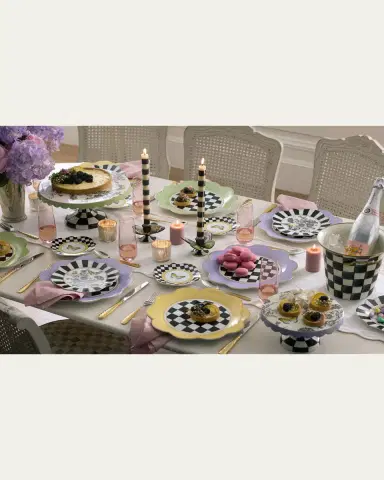MacKenzie-Childs Buttercream Butterfly Toile Dinner Plate | Thumbnail 2