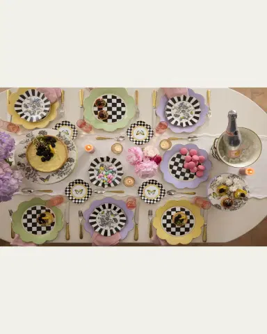 MacKenzie-Childs Buttercream Butterfly Toile Dinner Plate | Thumbnail 3