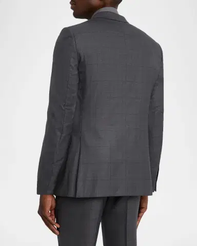 Zegna Men's Tonal Plaid 15milmil15 Wool Suit | Thumbnail 4 Zegna Men's Tonal Plaid 15milmil15 Wool Suit | Thumbnail 4