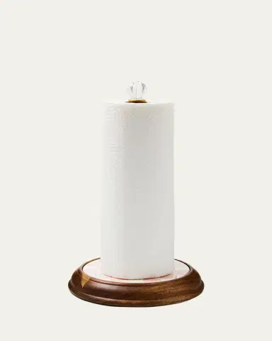 MacKenzie-Childs Rosy Check Wood Paper Towel Holder | Thumbnail 2