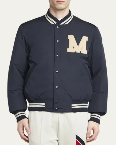 Moncler Men's Lateltin Padded Varsity Bomber Jacket | Thumbnail 4 Moncler Men's Lateltin Padded Varsity Bomber Jacket | Thumbnail 4