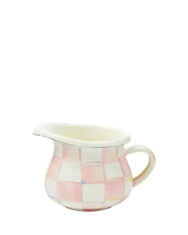 MacKenzie-Childs Rosy Check Enamel Little Creamer