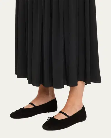 Stuart Weitzman Prima Suede Mary Jane Ballerina Flats | Thumbnail 2 Stuart Weitzman Prima Suede Mary Jane Ballerina Flats | Thumbnail 2
