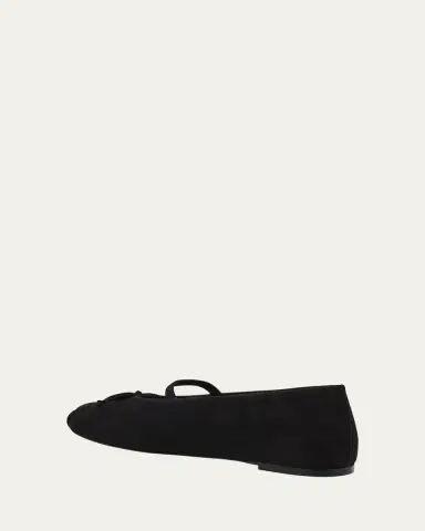 Stuart Weitzman Prima Suede Mary Jane Ballerina Flats | Thumbnail 4 Stuart Weitzman Prima Suede Mary Jane Ballerina Flats | Thumbnail 4