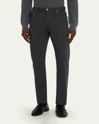 Zegna Men's Stretch Gabardine Slim Five-Pocket Pants | Thumbnail 8