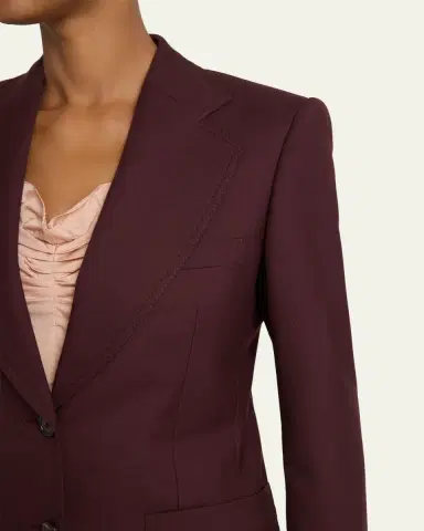 Chloé Wool Gabardine Single-Breasted Blazer Jacket | Thumbnail 5 Chloé Wool Gabardine Single-Breasted Blazer Jacket | Thumbnail 5