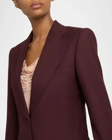 Chloé Wool Gabardine Single-Breasted Blazer Jacket | Thumbnail 9 Chloé Wool Gabardine Single-Breasted Blazer Jacket | Thumbnail 9