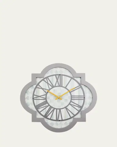 MacKenzie-Childs Sterling Check Tile Wall Clock | Thumbnail 2 MacKenzie-Childs Sterling Check Tile Wall Clock | Thumbnail 2