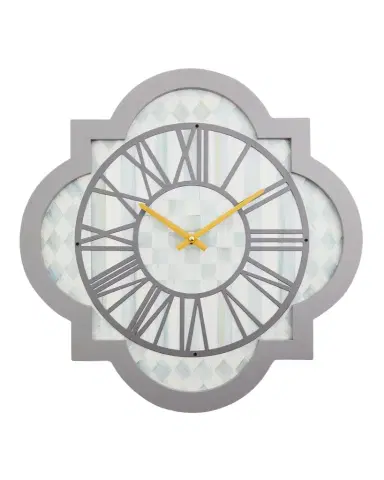 MacKenzie-Childs Sterling Check Tile Wall Clock | Thumbnail 1 MacKenzie-Childs Sterling Check Tile Wall Clock | Thumbnail 1