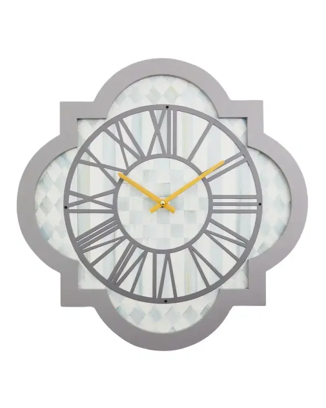 Sterling Check Tile Wall Clock