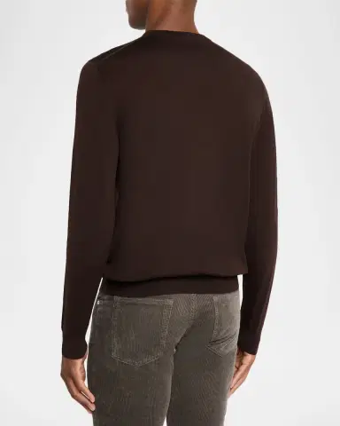 Kiton Men's 14 Micron Wool Crewneck Sweater | Thumbnail 2