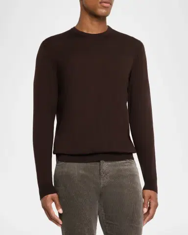 Kiton Men's 14 Micron Wool Crewneck Sweater | Thumbnail 3