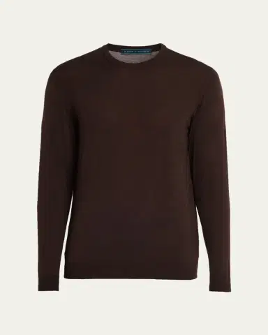 Kiton Men's 14 Micron Wool Crewneck Sweater | Thumbnail 5