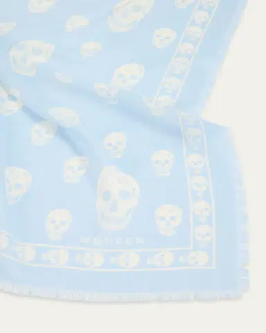 Alexander McQueen Classic Skull Wool Scarf | Thumbnail 4 Alexander McQueen Classic Skull Wool Scarf | Thumbnail 4