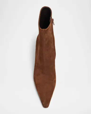 Saint Laurent 90mm Ashley Suede Ankle Booties | Thumbnail 3 Saint Laurent 90mm Ashley Suede Ankle Booties | Thumbnail 3