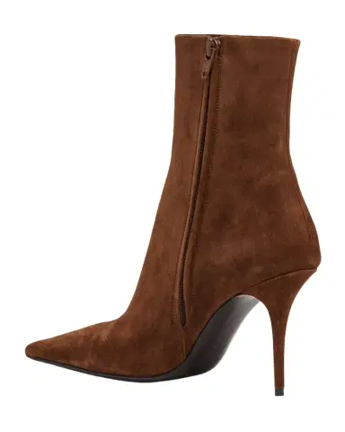Saint Laurent 90mm Ashley Suede Ankle Booties | Thumbnail 1 Saint Laurent 90mm Ashley Suede Ankle Booties | Thumbnail 1