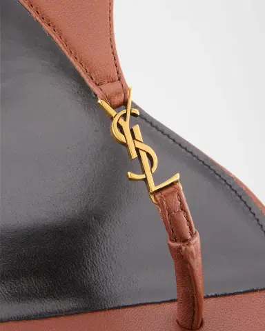 Saint Laurent Cassandra YSL Smooth Leather Sandals | Thumbnail 4 Saint Laurent Cassandra YSL Smooth Leather Sandals | Thumbnail 4