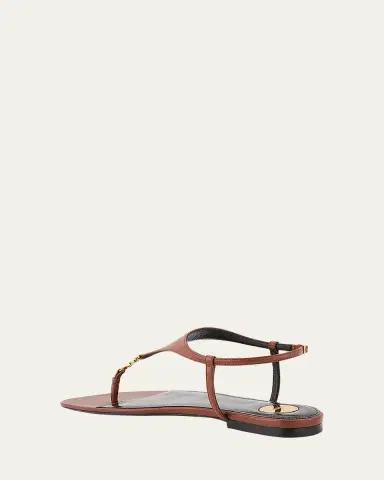 Saint Laurent Cassandra YSL Smooth Leather Sandals | Thumbnail 9 Saint Laurent Cassandra YSL Smooth Leather Sandals | Thumbnail 9