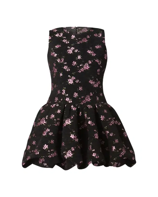 Shoshanna Raffaella Velvet Jacquard Bubble Mini Dress