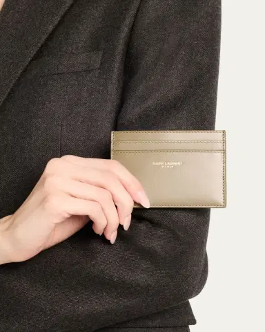 Saint Laurent YSL Card Case in Calf Leather | Thumbnail 5 Saint Laurent YSL Card Case in Calf Leather | Thumbnail 5