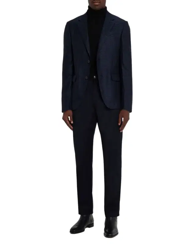 ZEGNA Men's Cashmere and Silk Tonal Check Sport Coat