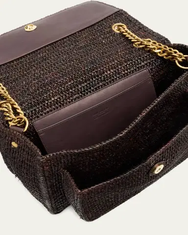 Saint Laurent Niki Medium YSL Raffia Shoulder Bag | Thumbnail 4 Saint Laurent Niki Medium YSL Raffia Shoulder Bag | Thumbnail 4