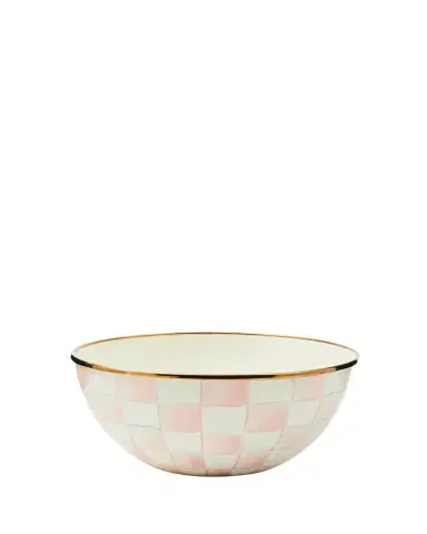 MacKenzie-Childs Rosy Check Enamel Everyday Bowl, Small | Thumbnail 1 MacKenzie-Childs Rosy Check Enamel Everyday Bowl, Small | Thumbnail 1