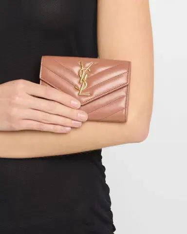Saint Laurent YSL Monogram Small Flap Wallet in Smooth Leather | Thumbnail 16 Saint Laurent YSL Monogram Small Flap Wallet in Smooth Leather | Thumbnail 16